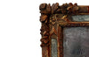 Beautiful early 18th Century French carved gilt wood cushion mirror with foxed glass