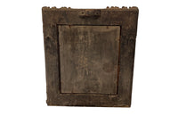 Beautiful early 18th Century French carved gilt wood cushion mirror with foxed glass