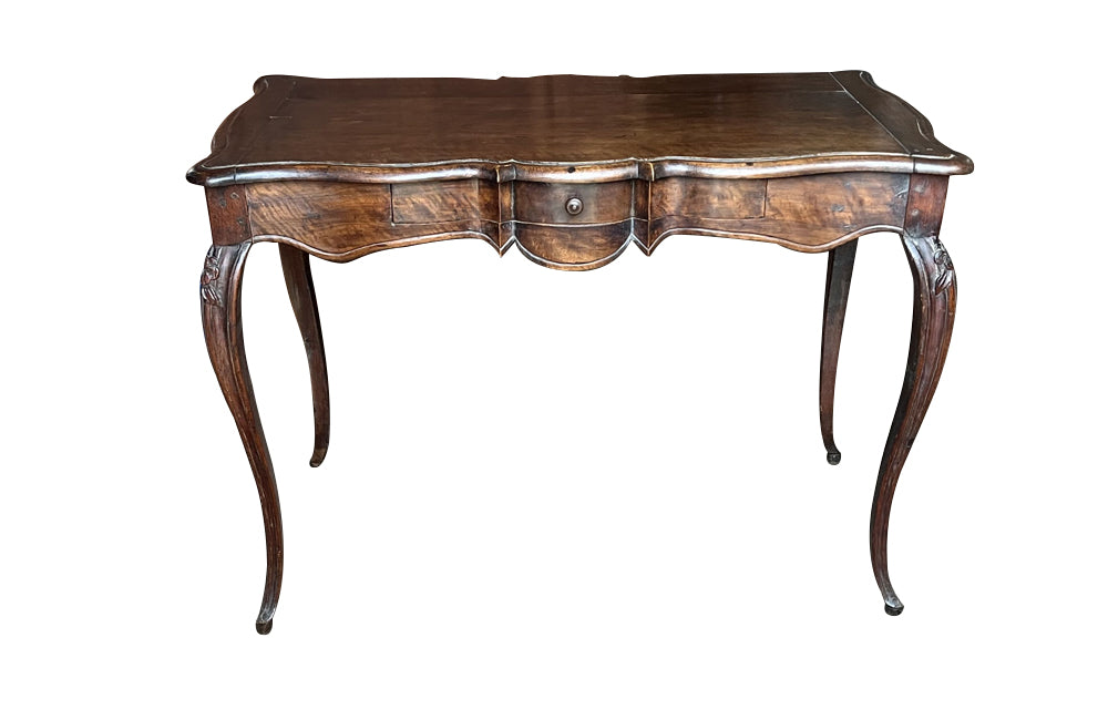 18th Century French Louis XV Walnut Writing Table