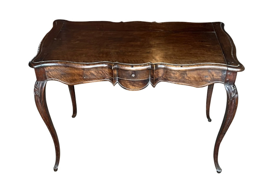 18th Century French Louis XV Walnut Writing Table