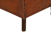 Antique chair French leather club chair studded with velvet feather filled seat cushion - 1920s - French Antique Furniture