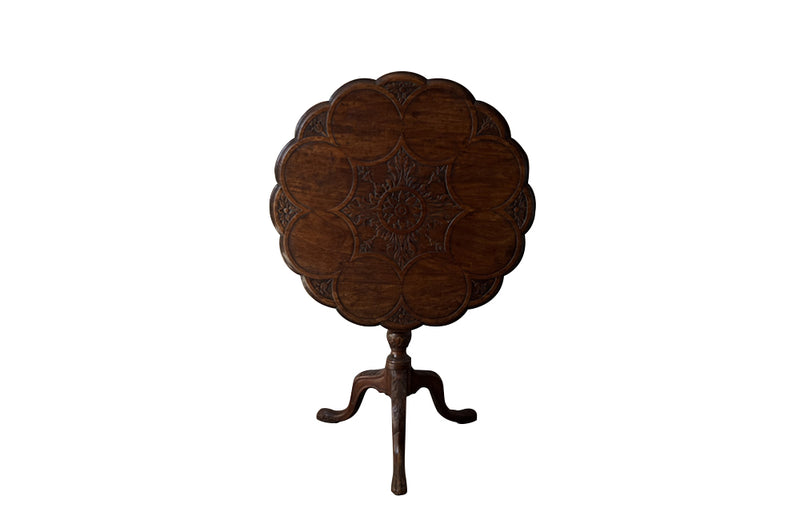 19th Century English Tilt Top Supper Table