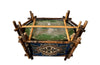  Antique Napoleon III French bamboo, tapestry and tole table jardiniere of hexagonal form - French Garden Antiques