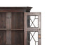 19th century, English, two piece oak corner cupboard with glazed astragal doors to top and bottom&nbsp;