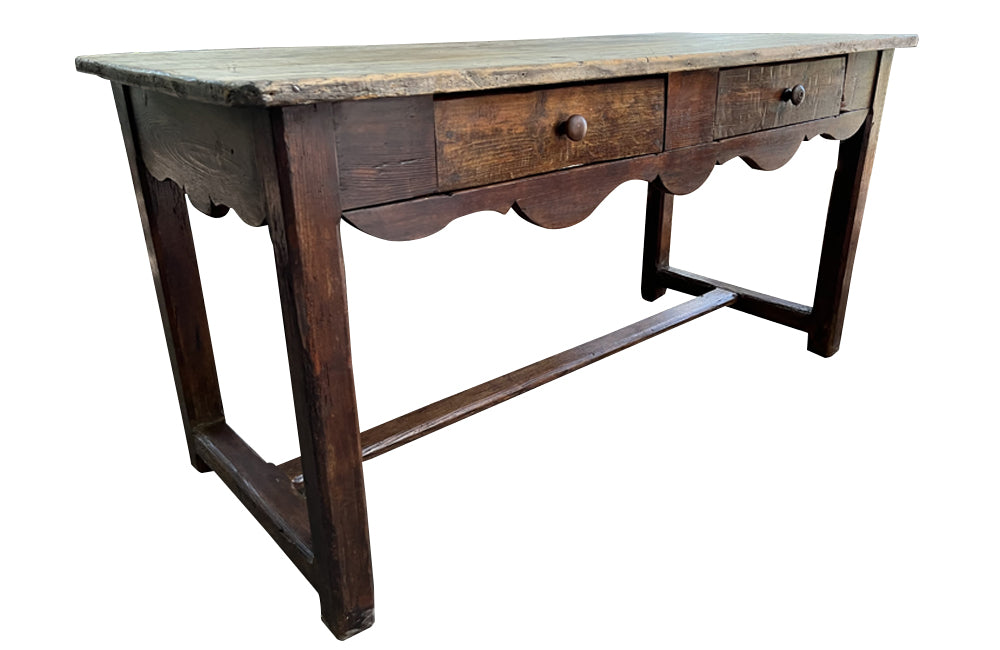 Antique French country pine bakers work table - Antique French Furniture - AD & PS Antiques