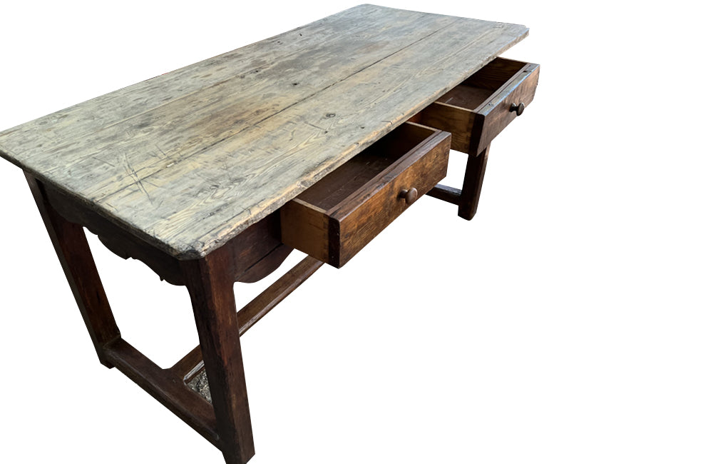 Antique French country pine bakers work table - Antique French Furniture - AD & PS Antiques