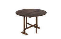 19th century oak folding low wine tasting table.