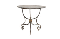 French Marble Top Round Iron Gueridon Table - French Antique Furniture - Antique Table - AD & PS Antiques