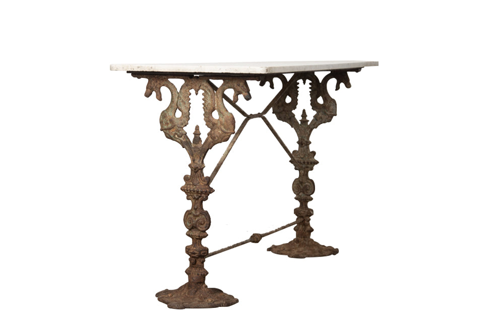 FRENCH WINGED DRAGON IRON BISTRO TABLE