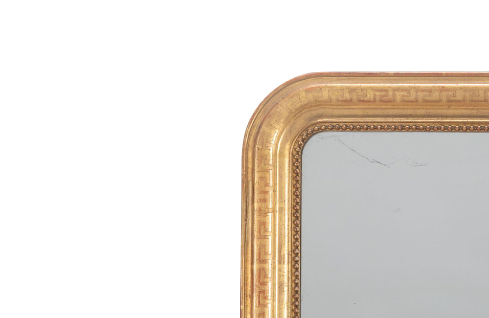 19th century large Louis Philippe gilt mirror