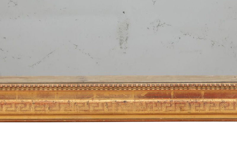 19th century large Louis Philippe gilt mirror