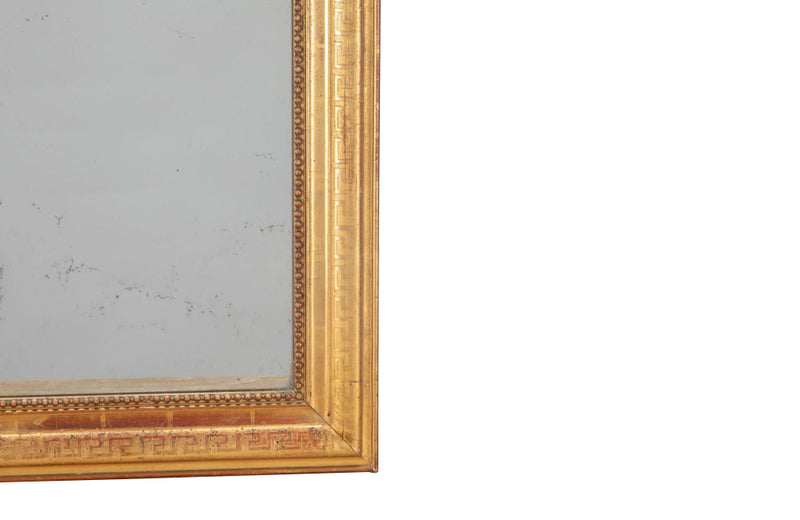 19th century large Louis Philippe gilt mirror