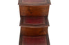 19th century English mahogany and leather library  coffer steps. 