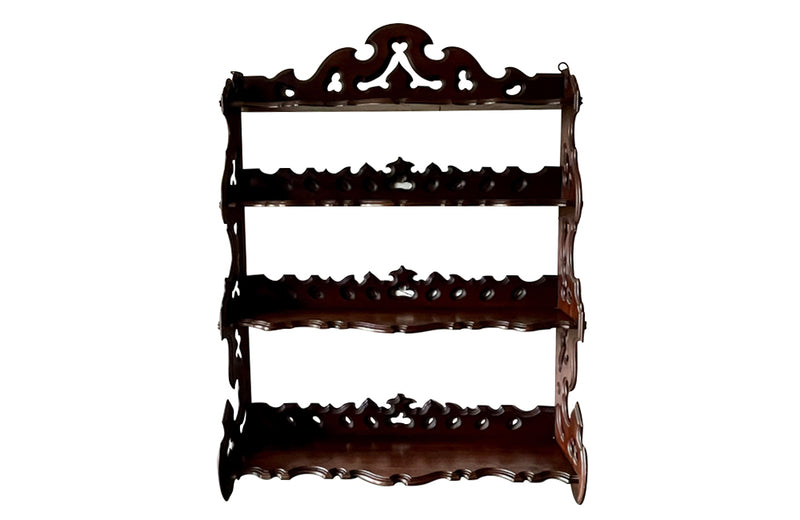 Set of 19th century, mahogany hanging or standing shelves.