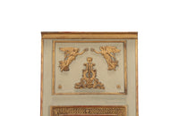 Antique Mirror trumeau mirror in neoclassical style decorated with gilt winged angels - Antique French Mirrors