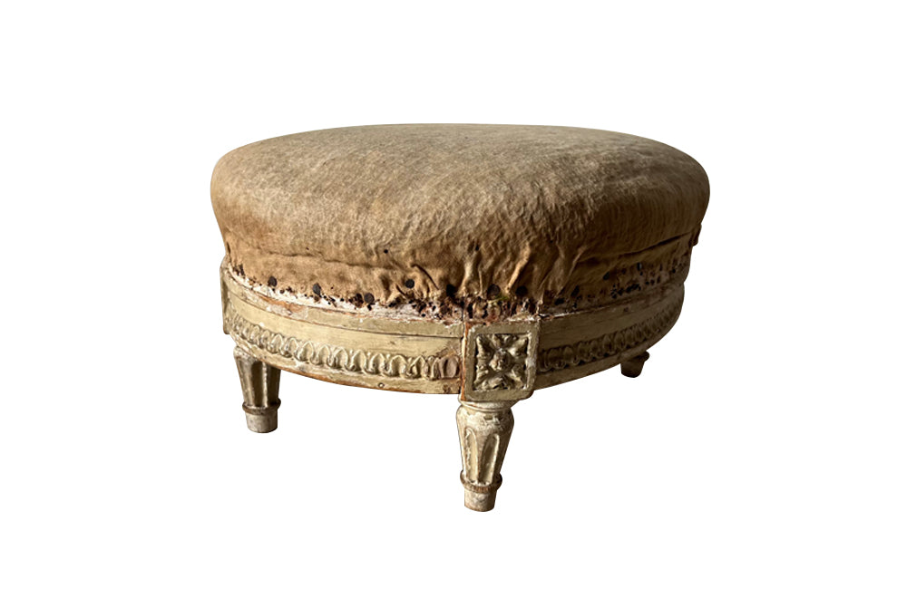 Small 19th century Louis XVI style footstool