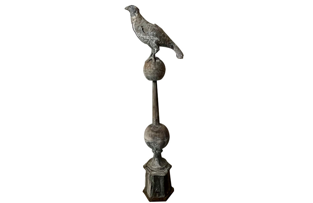 Charming, 19th century French decorative, zinc roof finial.