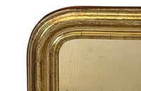 Antique mirror Gilt Louis Philippe French 19th Century with floral and foliate decoration.