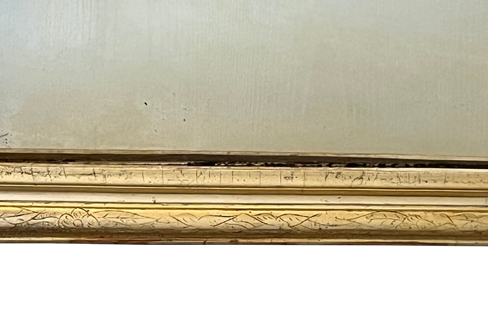 Antique mirror Gilt Louis Philippe French 19th Century with floral and foliate decoration.