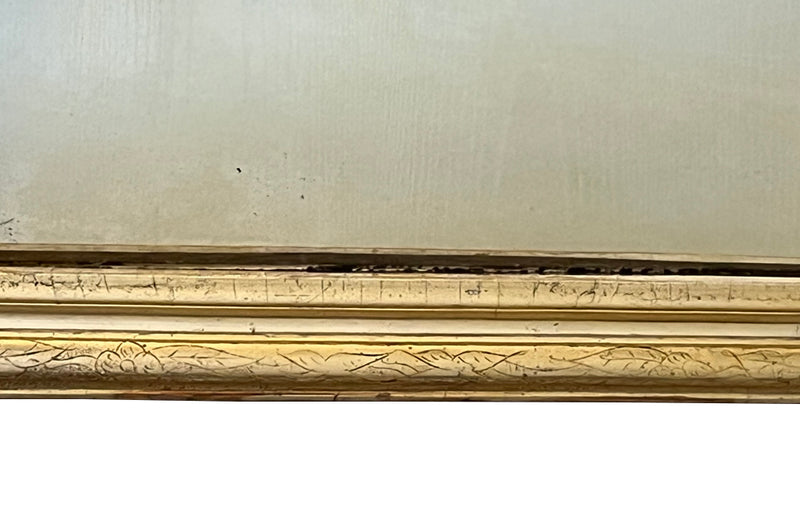 Antique mirror Gilt Louis Philippe French 19th Century with floral and foliate decoration.