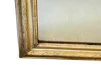 Antique mirror Gilt Louis Philippe French 19th Century with floral and foliate decoration.