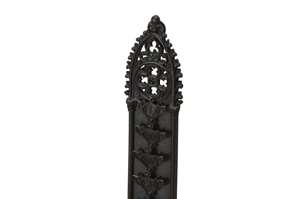 Small late 19th Century French bronze wall semainier or aide-memoire.