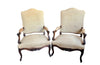 Antique armchairs French walnut regence revival armchairs 19th Century