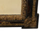 Antique mirror Louis XIV style French with faux tortoiseshell veneer and repousee brass decoration. Richly decorated with floral, foliate and fruit motif.