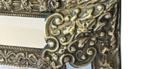 LATE 19TH CENTURY FRENCH BRASS CUSHION MIRROR