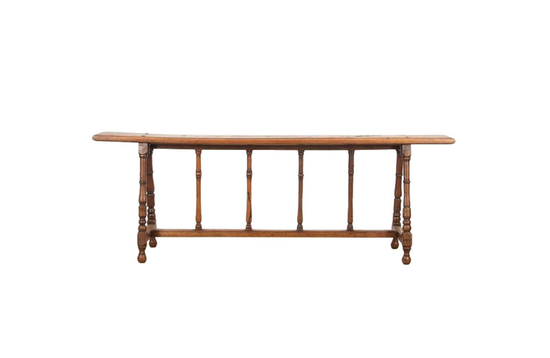 Antique French walnut bench - French antique furniture