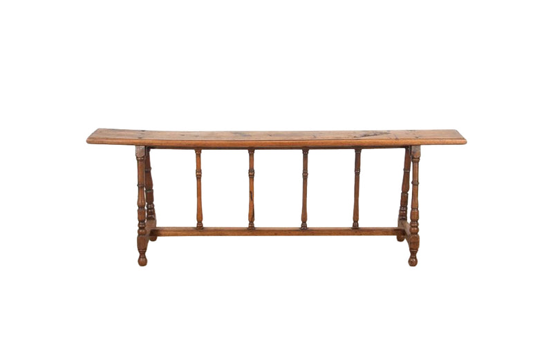 Antique French walnut bench - French antique furniture