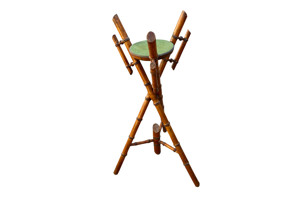 Late 19th Century French Faux Bamboo Plant Stand or Pedestal
