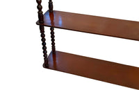 Antique bookcase shelf. Four tiered late 19th Century French mahogany hanging or free-standing - Antique Furniture