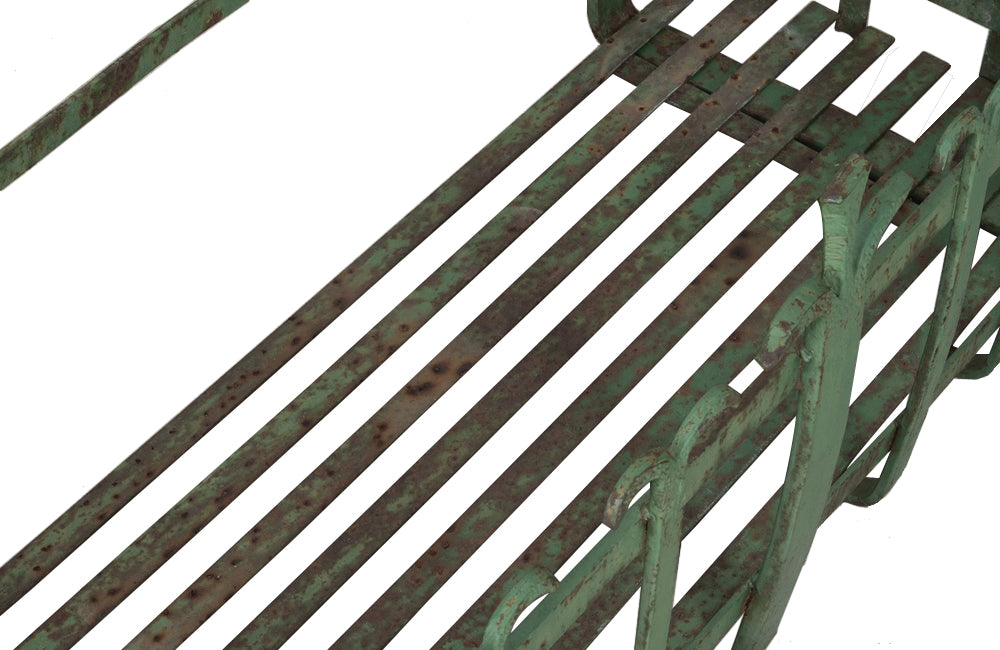 Large 19th Century French iron plant stand or wall jardiniere.