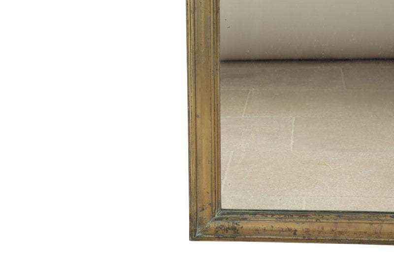 Fabulous, large 19th Century French brass bistro mirror.