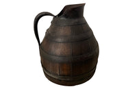 Large, 19th century coopered, Burgundy winemakers jug