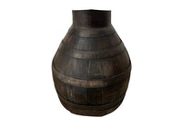 Large, 19th century coopered, Burgundy winemakers jug