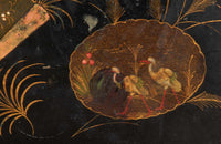 19th century black papier mache Chinoiserie tray.