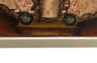 19TH CENTURY CUSCO SCHOOL PAINTING OF A MADONNA AND CHILD