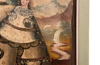 19TH CENTURY CUSCO SCHOOL PAINTING OF A MADONNA AND CHILD