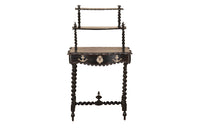 19th Century French Napoleon III Ladies Writing Table with Étagère