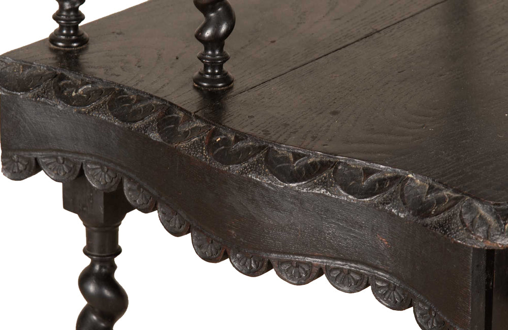 19th Century French Napoleon III Ladies Writing Table with Étagère