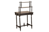 19th Century French Napoleon III Ladies Writing Table with Étagère
