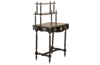 19th Century French Napoleon III Ladies Writing Table with Étagère