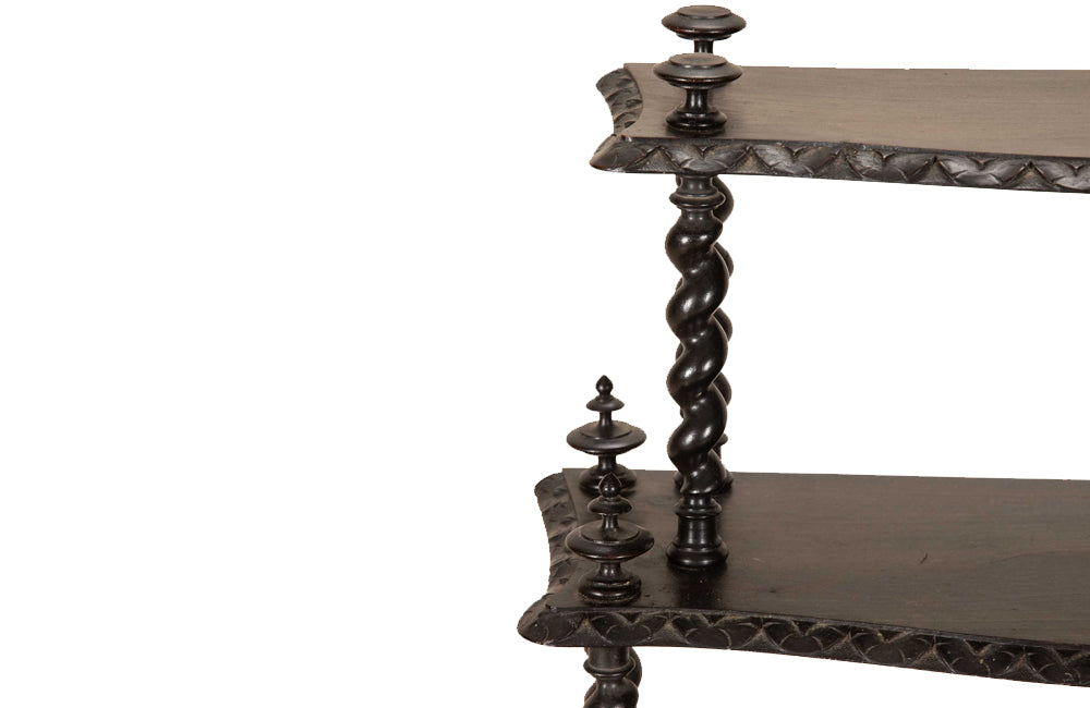 19th Century French Napoleon III Ladies Writing Table with Étagère