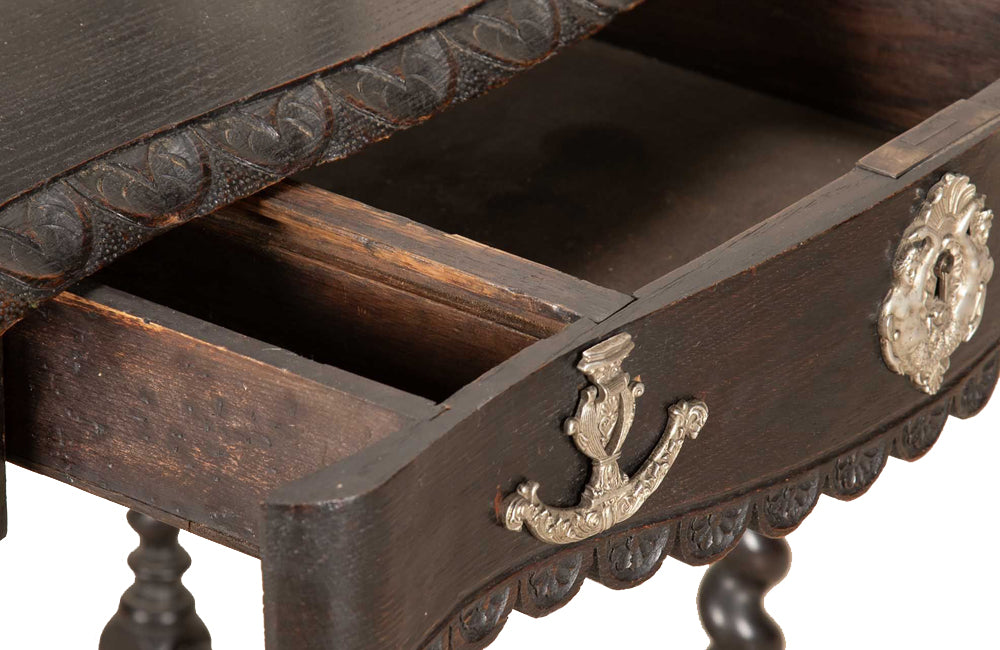 19th Century French Napoleon III Ladies Writing Table with Étagère