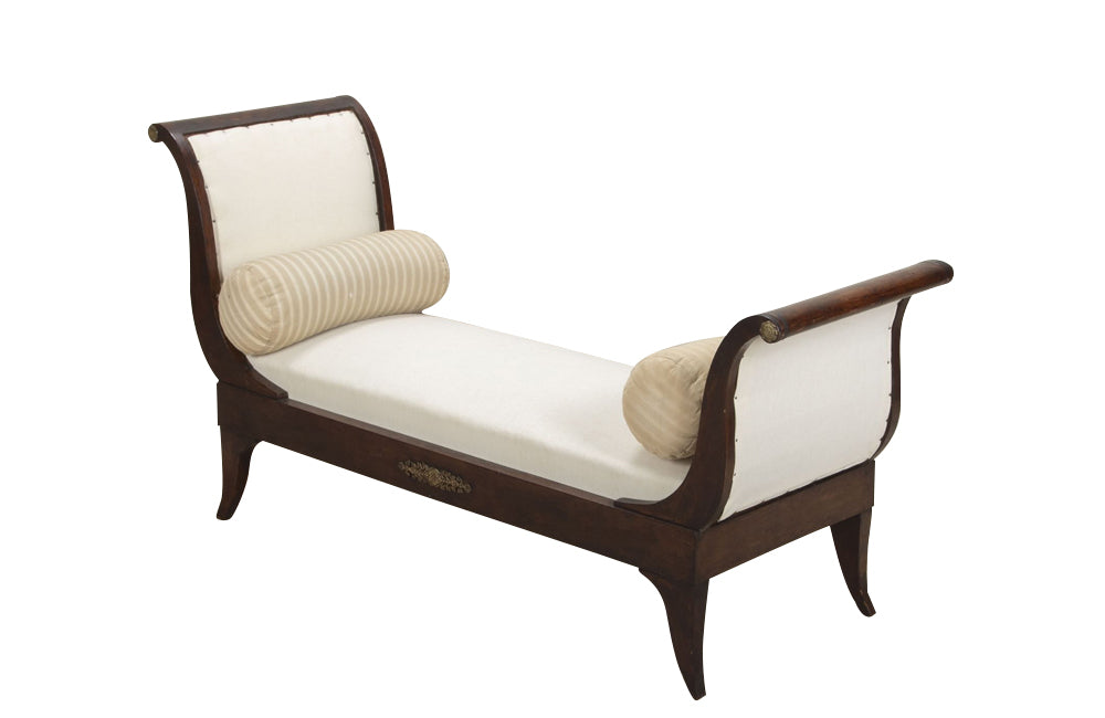 Antique day bed méridienne in mahogany French 19th Century Period empire - French antique furniture
