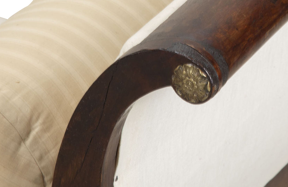 Antique day bed méridienne in mahogany French 19th Century Period empire - French antique furniture