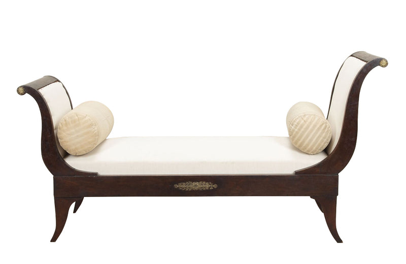 Antique day bed méridienne in mahogany French 19th Century Period empire - French antique furniture
