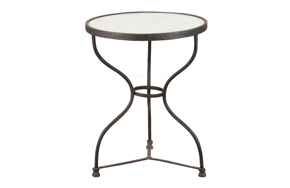 Late 19th Century French Iron and Marble Guéridon Table